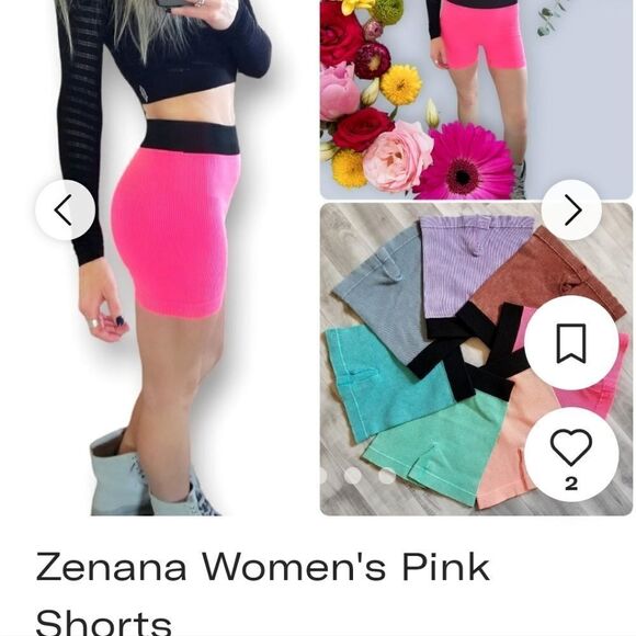 ZENANA High Waist Bike Short in Sherbert Green - Picture 7 of 8